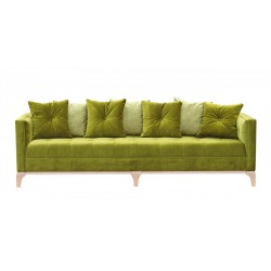 Berg 235 - pikowana sofa w kolorze butelkowej zieleni