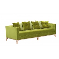 Berg 235 - pikowana sofa w kolorze butelkowej zieleni