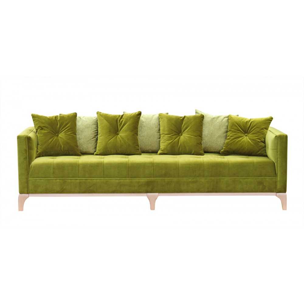Berg 235 - pikowana sofa w kolorze butelkowej zieleni Berg 235 - pikowana sofa w kolorze butelkowej zieleni