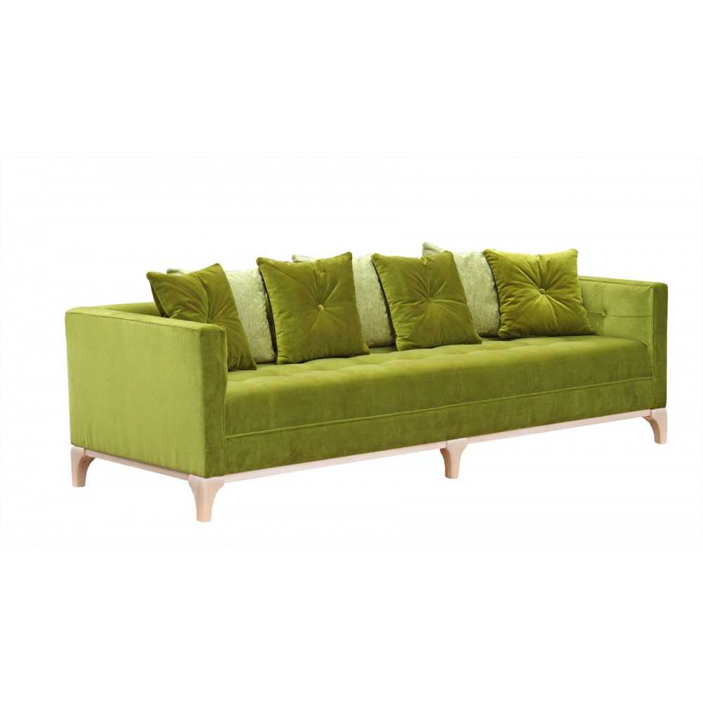 Berg 235 - pikowana sofa w kolorze butelkowej zieleni Berg 235 - pikowana sofa w kolorze butelkowej zieleni