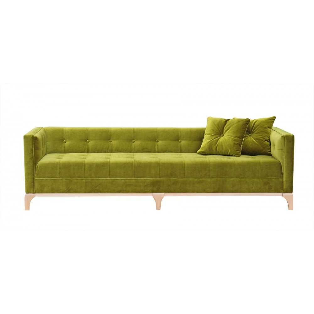 Berg 235 - pikowana sofa w kolorze butelkowej zieleni Berg 235 - pikowana sofa w kolorze butelkowej zieleni