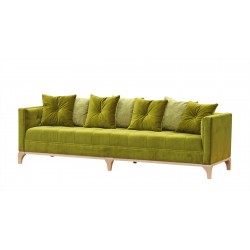 Berg 235 - pikowana sofa w kolorze butelkowej zieleni