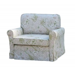 Flower 130 sofa w naturalnych tkaninach z lnem