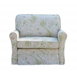 Flower 130 sofa w naturalnych tkaninach z lnem