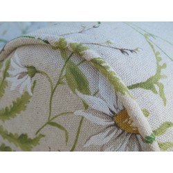 Flower 130 sofa w naturalnych tkaninach z lnem