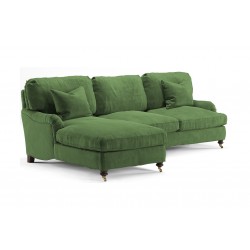 Marlene 230x150 mały narożnik w butelkowej zieleni