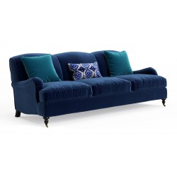 Paxton 220 cm sofa w welvetowej tkaninie