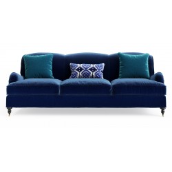 Paxton 220 cm sofa w welvetowej tkaninie