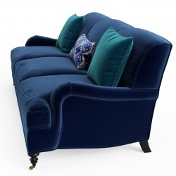 Paxton 220 cm sofa w welvetowej tkaninie