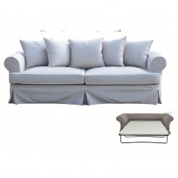 Samantha 214 biały fartuchowiec z funkcją spania Samantha 214 biały fartuchowiec z funkcją spania