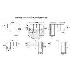 Skórzany narożnik Bellagio na wymiar