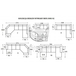 Skórzany narożnik Bellagio na wymiar