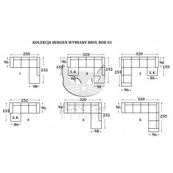 Skórzany narożnik Bellagio na wymiar
