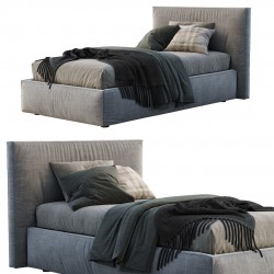 Polaris łóżko z wymienną tkaniną na wezgłowiu