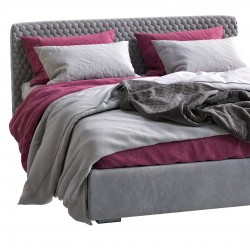 Pik łóżko z pikowanym ultradźwiękowo zagłówkiem