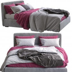 Pik łóżko z pikowanym ultradźwiękowo zagłówkiem