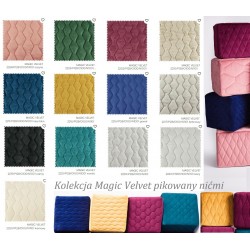 Pik łóżko z pikowanym ultradźwiękowo zagłówkiem