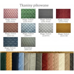 Pik łóżko z pikowanym ultradźwiękowo zagłówkiem