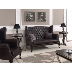 Old England - fotel pikowany z podłokietnikami