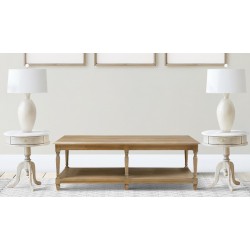 Dębowy stolik w stylu hampton Hortensja 150x70