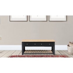 Czarny stolik z szufladami Redo