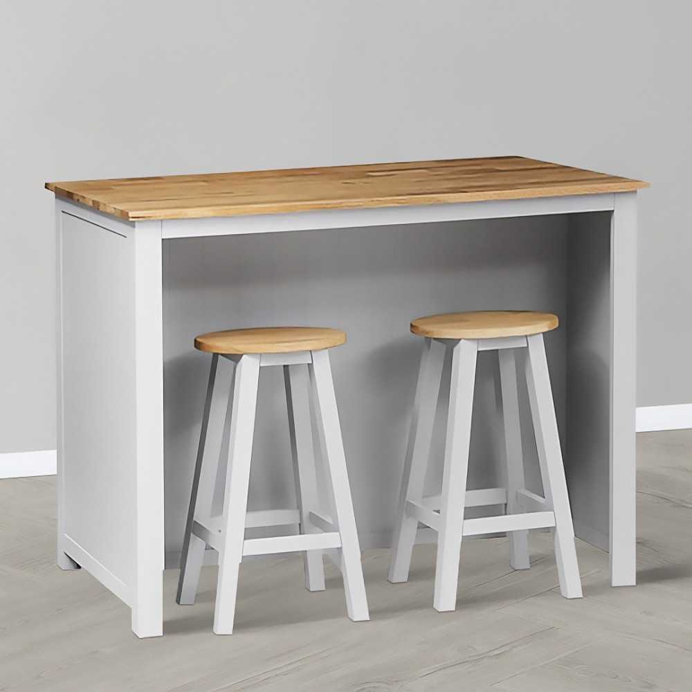 Wyspa z dębowym blatem do kuchni Elis Wyspa z dębowym blatem do kuchni Elis