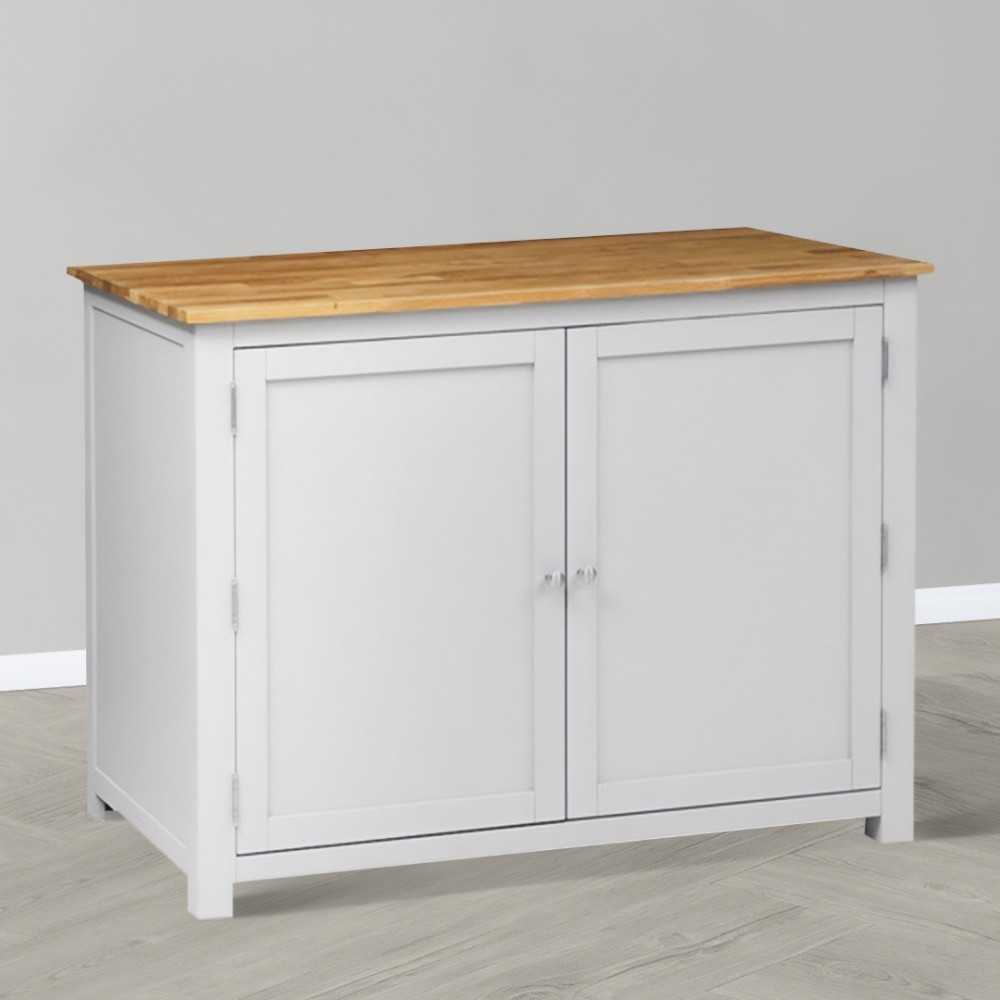 Wyspa z dębowym blatem do kuchni Elis Wyspa z dębowym blatem do kuchni Elis