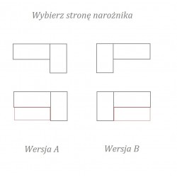 Niewielki narożnik do salonu - Sirius 200x130 cm/FS