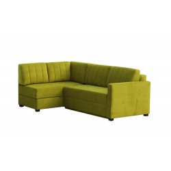 Zielony narożnik z pikowanymi poduszkami Mila 155x220