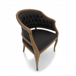 Pikowany skórzany fotel Beatrice