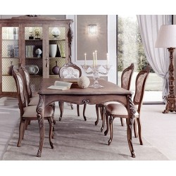 Rzeźbiony stół w barokowym stylu 120x210 cm Sandina