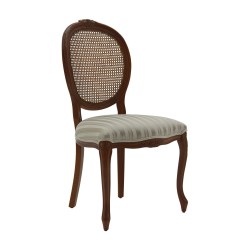 ROUSSEAU krzesło do jadalni z rattanowym oparciem