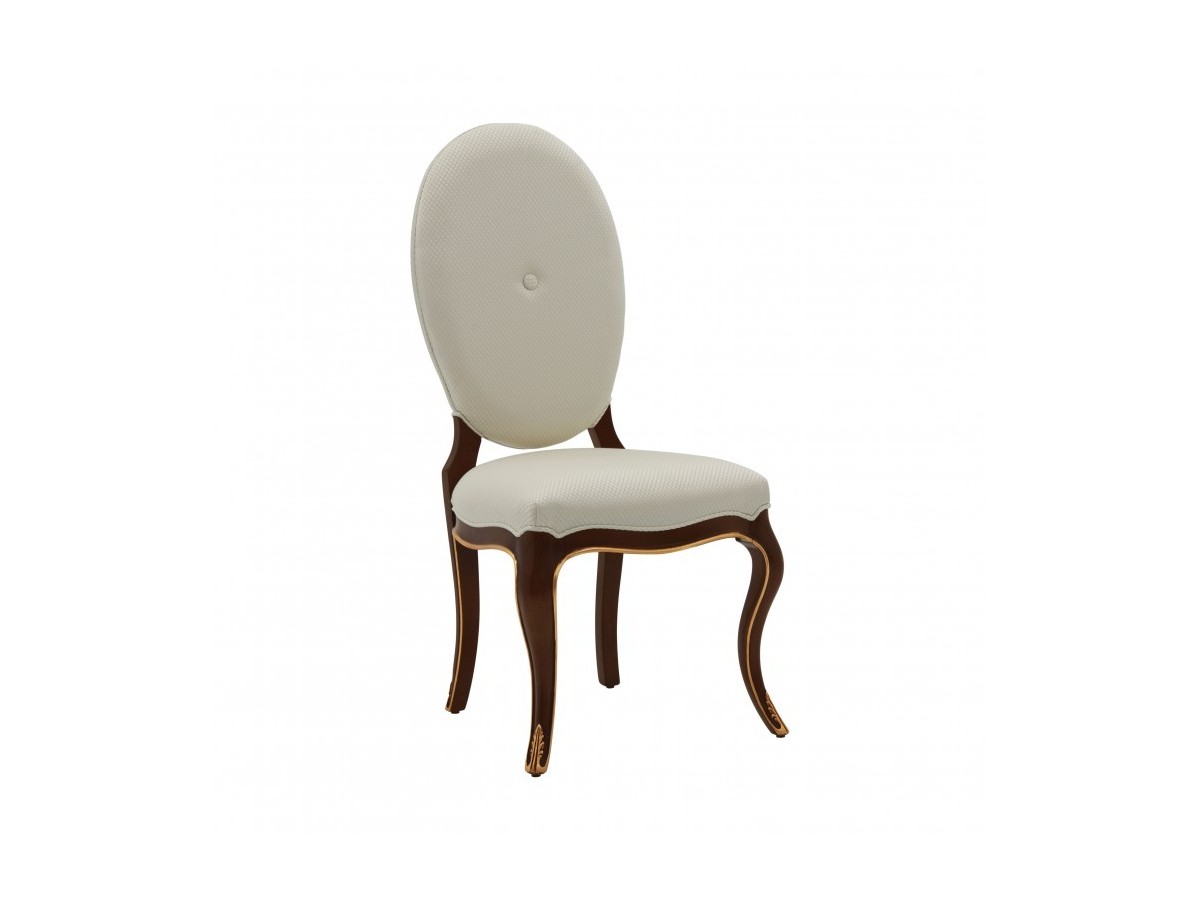 Mesta eleganckie krzesło z owalnym tapicerowanym oparciem