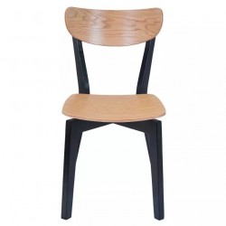 Krzesło Luis na drewnianym bukowym stelażu w kolorze czarnym