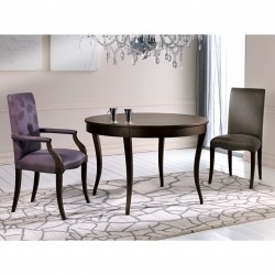 Luna elegancki okrągły stolik z dodatkową wkładką 120x120+40 cm