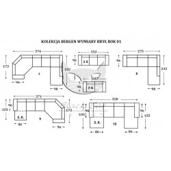 Nowoczesny narożnik Bergen