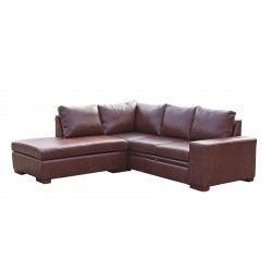 Skórzany narożnik Bergen z funkcją spania