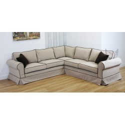 Klasyczny narożnik z lamówką - Christine 