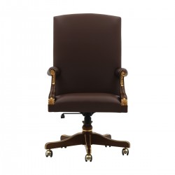 Franklin fotel gabinetowy z rzeźbionymi podłokietnikami