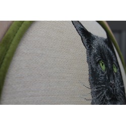 Krzesło Vintage z kotem na oparciu