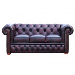 Pikowana sofa w skórze naturalnej Windsor Slim 190