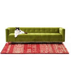 Berg 235 - pikowana sofa w kolorze butelkowej zieleni