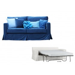 Kanapa Vesper 180 cm ze  ściąganym pokrowcem w tkaninie Amor Royal Blue