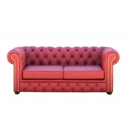 Mistral pikowana sofa w skórze naturalnej