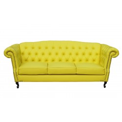 Archibald pikowana sofa w żółtym kolorze