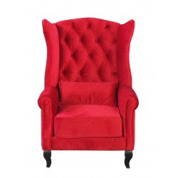 Archibald pikowany fotel z wysokim oparciem