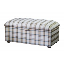 Laura skrzynia na pościel w szkocką kratę 