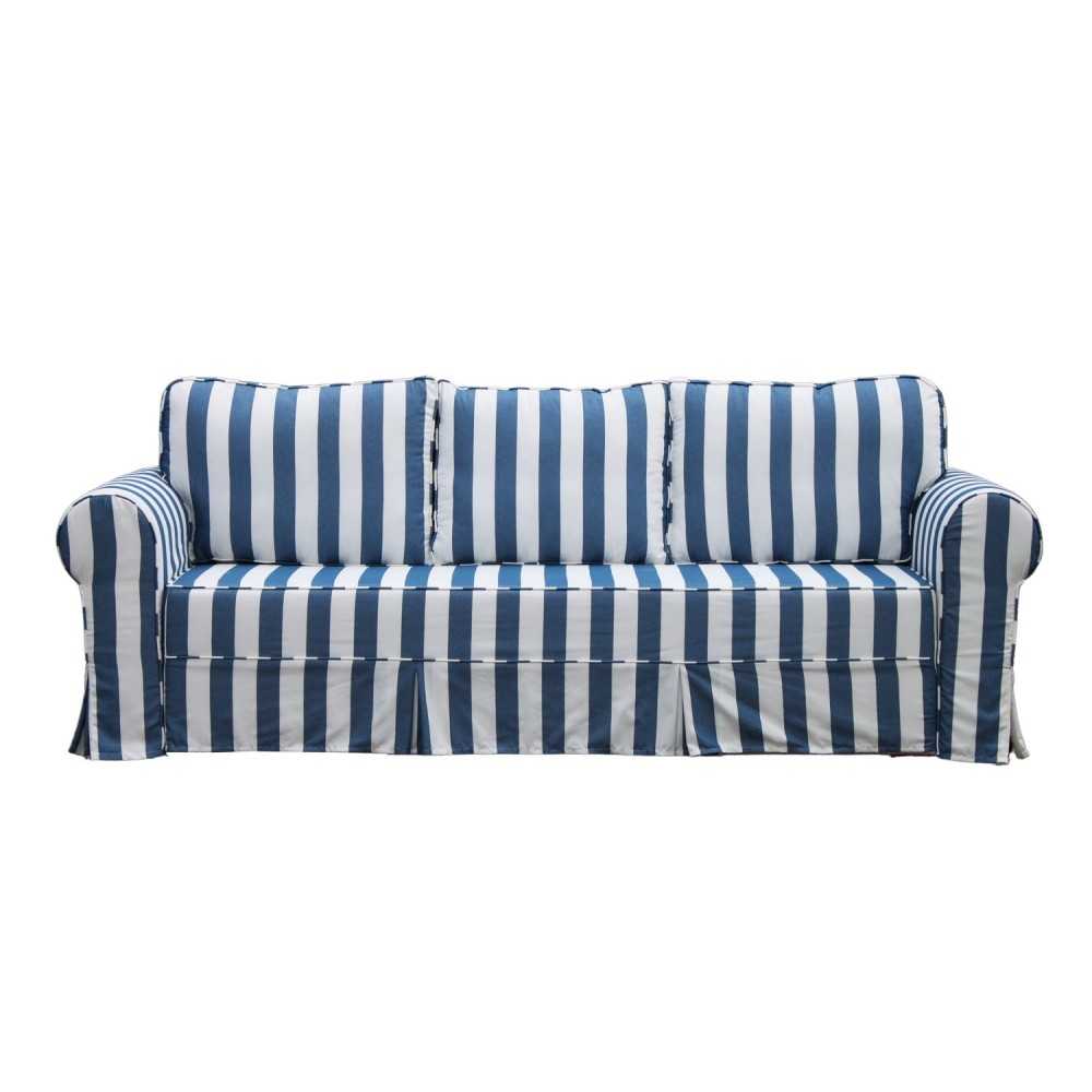 Sofa ze zdejmowanym obiciem w pasy Marie 236 cm Sofa ze zdejmowanym obiciem w pasy Marie 236 cm