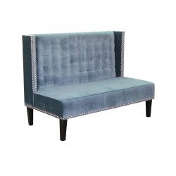 Welwetowa ławka z pikowanym oparciem Gusto 130