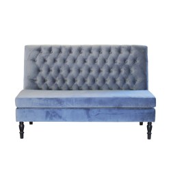 Welwetowa ławeczka Bianca 135 cm